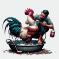 เทคนิคการอาบน้ำและขัดขนไก่ชน