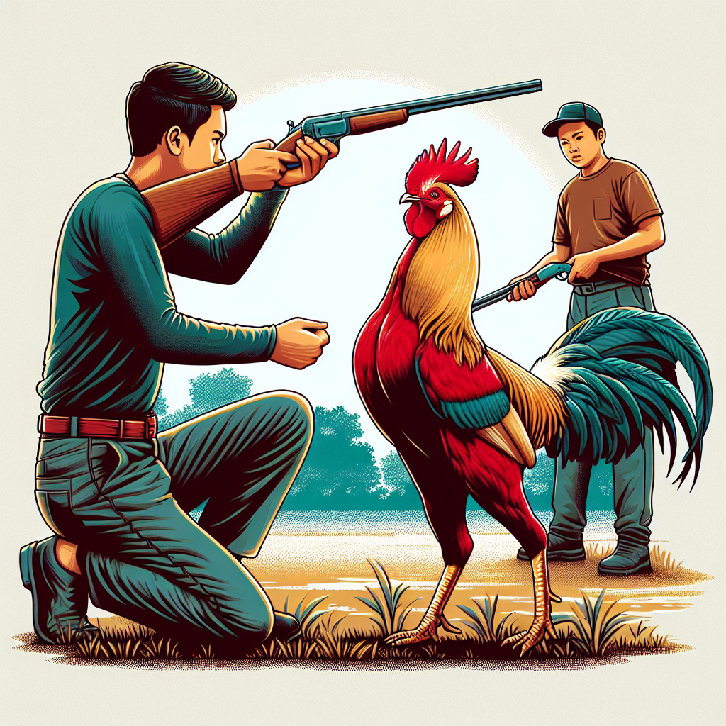 การล่อเป้าให้ไก่ฝึกตีแม่น